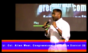 Congressional candidate Lieutenant Colonel West speaking at the American Freedom tour in Fort Lauderdale Florida at the Revolution Nightclub.  For more information about the West for Congress campaign or to become involved please follow this link http://allenwestforcongress.com/