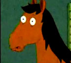 Stan bends down beneath the horse. The horse's eyes go wide with surprise and pleasure. Stan is shown with fluid spraying in his face, implying that the horse has ejaculated on Stan. The camera pulls back to reveal that Stan is washing himself off with a hose.
