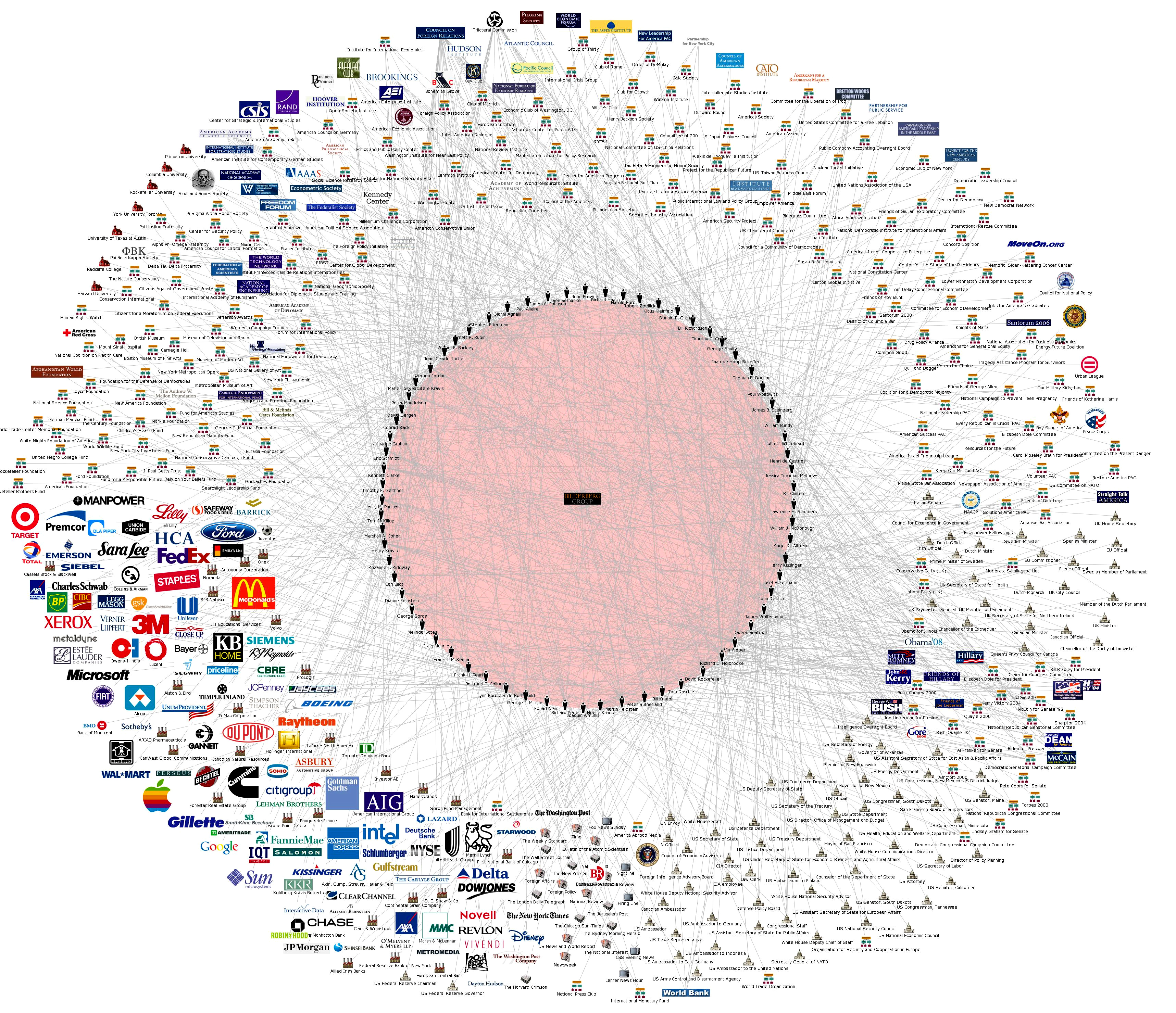 The Bilderberg Group is 120-140 powerful people who meet each year to discuss policy. The meetings are closed to the public. - Business Insider 