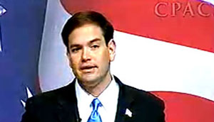 Marco Rubio, candidate for the U.S. Senate for the state of Florida, addresses Conservative Political Action Conference (CPAC).   