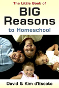 "Finally, a concise and compelling book about why homeschooling is a family's best option for educating its children. In a friendly conversational tone The Little Book of BIG Reasons to Homeschool addresses the benefits of home education to mind, body, and soul while answering the tough questions about homeschooling . . . academics, socialization, spiritual training, and more."  