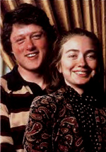 Hillary and Bill Clinton, married, October 11, 1975.  