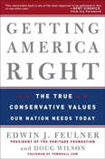 Flag, faith and family; free markets and free trade; limited government, local control and individual responsibility are the ideals championed by Heritage Foundation president Feulner and Townhall.com chairman Wilson in this conservative manifesto on what's wrong with America and how we can fix it. 