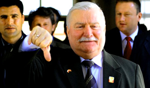 Noble Peace Prize winner Lech Walesa, former Polish Freedom Fighter against the former USSR. 