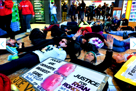 Karl Marx's Useful Idiots: "Several stores lowered their security doors or locked entrances as at least 200 protesters sprawled onto the floor while chanting, "Stop shopping and join the movement" at the Galleria mall in Richmond Heights a few miles south of Ferguson, where officer Darren Wilson fatally shot Brown, who was unarmed, in August. The protest prompted authorities to close the mall for about an hour Friday afternoon, while a similar protest of about 50 people had the same effect at West County Mall in nearby Des Peres. It didn't appear that any arrests were made." - AOL