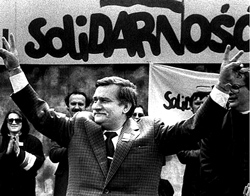 Lech Walesa, former electrician turned activist against Soviet rule over Poland.