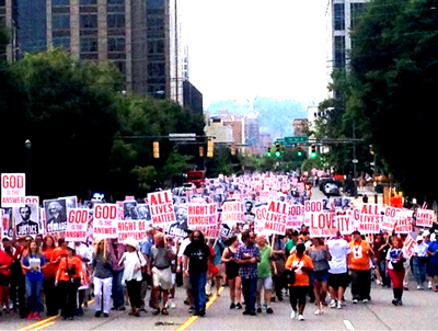 "A hugely successful event drawing an estimated 20,000 people promoting racial harmony this past weekend that was put on by talk show host and The Blaze creator Glenn Beck has been met with stony silence by the mainstream media. The event, Restoring Unity, happened in Birmingham, Alabama. The media blackout is especially noticeable given the months of coverage given to the radical Black Lives Matter movement." - Breitbart 