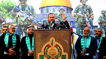 "In his quote, Zakkout is referencing a violent anti-Jewish chant made by followers of Hamas and Hezbollah about the Saudi city of Khaybar, where Muhammad’s disciples attacked and enslaved the city’s Jewish inhabitants in the year 629. The chant is 'Khaybar, Khaybar, ya Yahoud, jaish Muhammad saufa yaoud.' Translated: 'Khaybar, Khaybar, O Jews, Muhammad’s army will return.'” - FrontPageMagazine