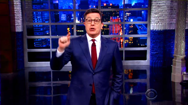 Colbert would have never said this about president Obama, even  though he threatened the media, AP and a FOX reporter.  First, his father was black.  Second, he's a socialist.  Third, he's so cool, getting ISIS to murder tens of thousands of Christians in Iraq without the American media ever figuring out how he got away with it. - Webmaster 