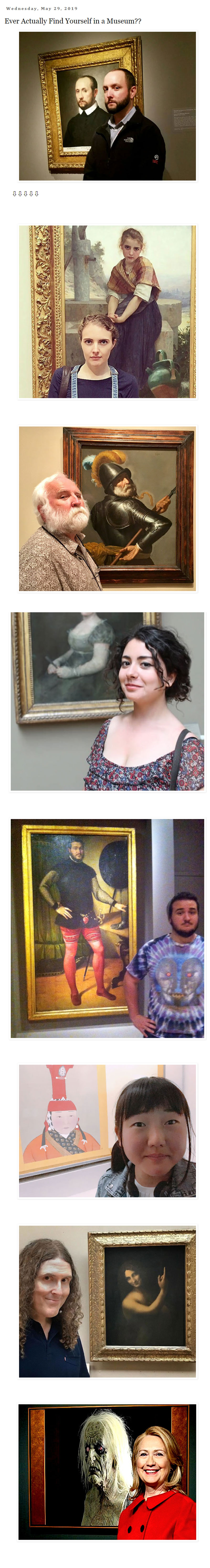 Ever found your portrait in a museum?  These poeple did, according to the folks at Diogenes Middle Finger. - Webmaster 