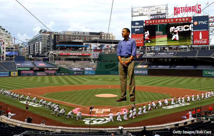 It started with Colin wearing pig shaped police on his socks at practice with the 49ers in 2016.   Play ball?  Play Karl Marx as China watches these well-paid professional ball players will glee!  Their releasing their virus on the world has even beaten American sports with not a single shot being fired.  This real is fundamental transformation of America as promised by Obama in 2008. - Webmaster 