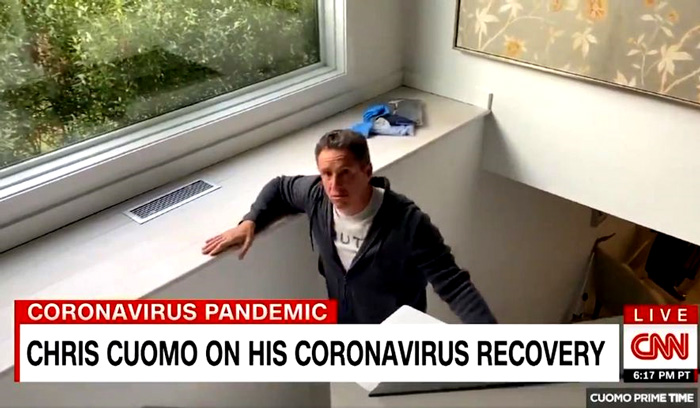 "The segment, filmed by Mr. Cuomo’s daughter Bella, showed the CNN host greeting his children and wife, who was also diagnosed with COVID-19, the disease caused by the new coronavirus, but is no longer experiencing symptoms." - Washington Times 