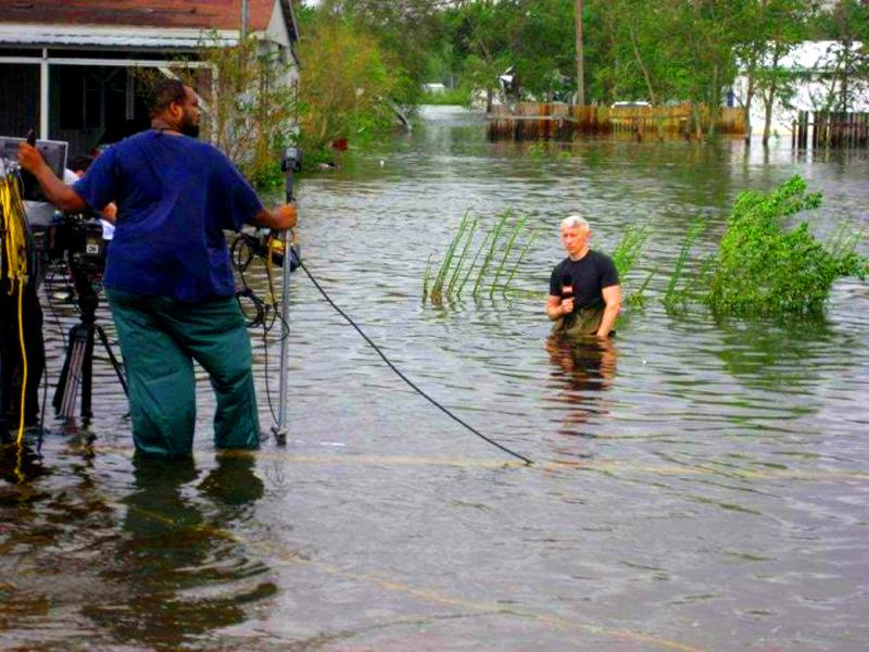 "Yes the flooding was bad, but there’s no reason for antics like this. It just makes CNN looks even more untrustworthy than it already is.  No wonder trust in the news media is dropping." - WUWT 