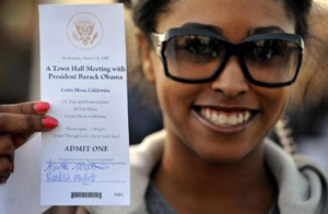 This Teen Vogue American slave girl is going to a townhall with president Obama?  Oh my, when is she living America? - Webmaster 
