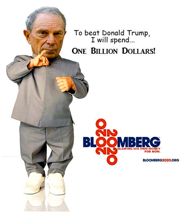 "Poll: Americans Say They Will Vote For Bloomberg If That Makes Him Stop Airing Ads." - Diogenes Middle Finger 