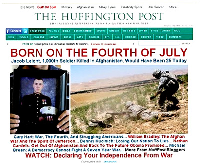 Sick. Huffpo Pimps Photo of Dead Soldier For Independence Day