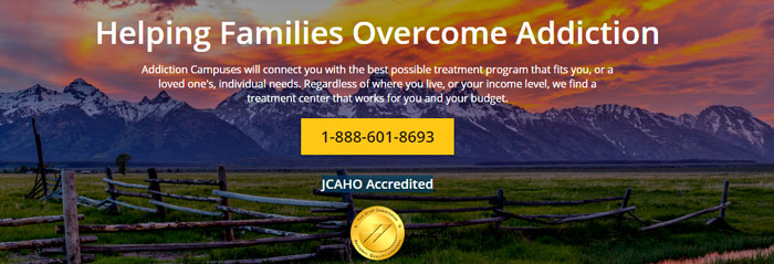 "Our family of esteemed addiction treatment centers operates across the country, offering help where you need it. Visit any of our treatment centers below for more information." - Addiction Campuses 