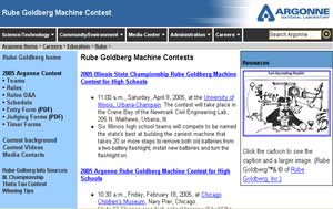 The Rube Goldberg Machine Contest. 