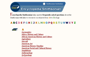 Click here for Smithsonia Encyclopedia.