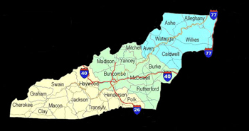 Click here to access county information for western North Carolina. 