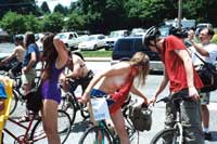 Naked Bike Run 2004 (covered up) in Asheville.