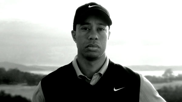 The deceased Earl Woods asks his son a few questions before Tiger's return to golf.