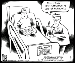 Tom Toles cartoon brings anger from the Pentagon's Chief of Staff. 