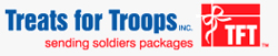 You can buy treats for troops from this site posted on a U.S. Marine site.