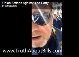 Tea Party member, Andrew, tells The Blaze that he was there to speak at a press conference in support of controversial anti-union bill SB5. While “walking around just viewing the union members protest to the Gov. State of the State Address,” he says he was confronted by the man in the video.  