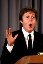 The Beatles legend said: "Sadly we need disasters like this to show people. Some people don't believe in climate warming - like those who don't believe there was a Holocaust.  (Photo - Drudge 6/24/2010)  